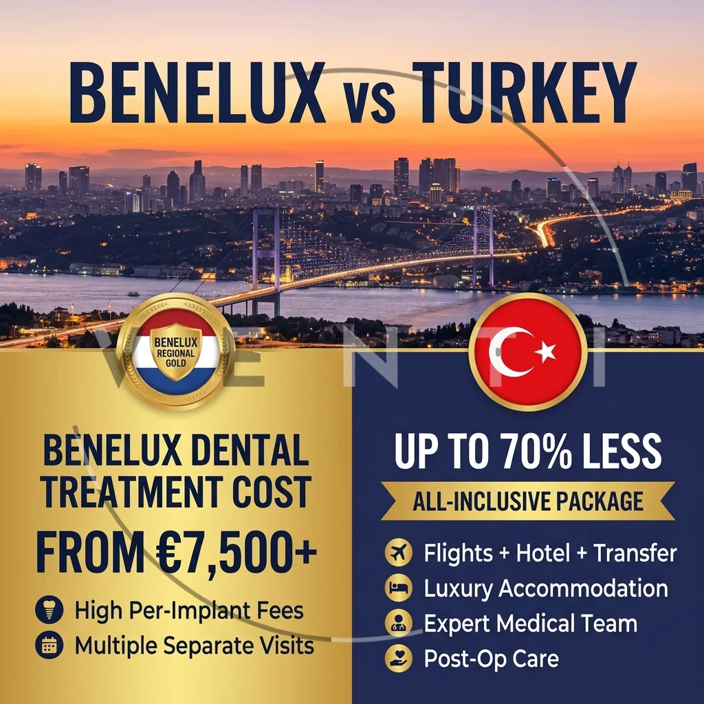 BENELUX DENTAL cost vs Turkey — Venti