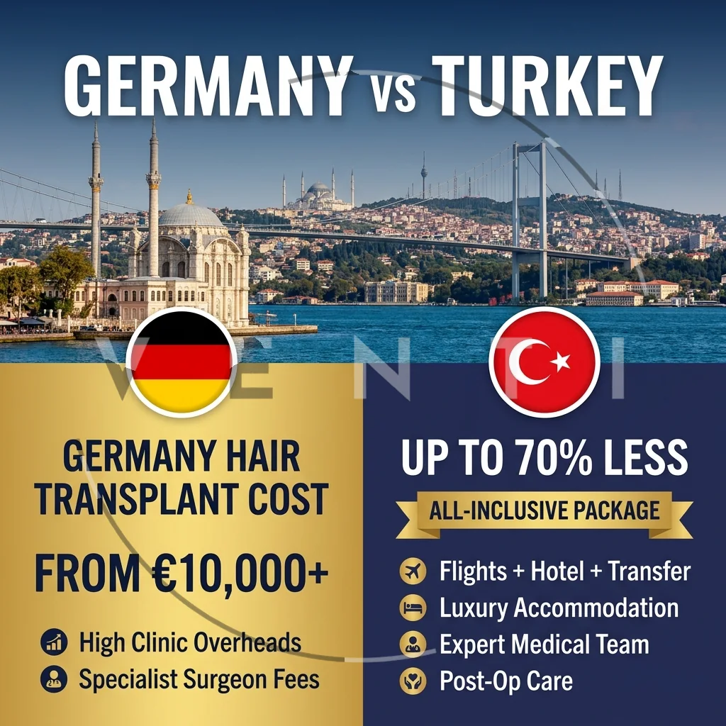 Hair transplant cost comparison: Germany vs Turkey