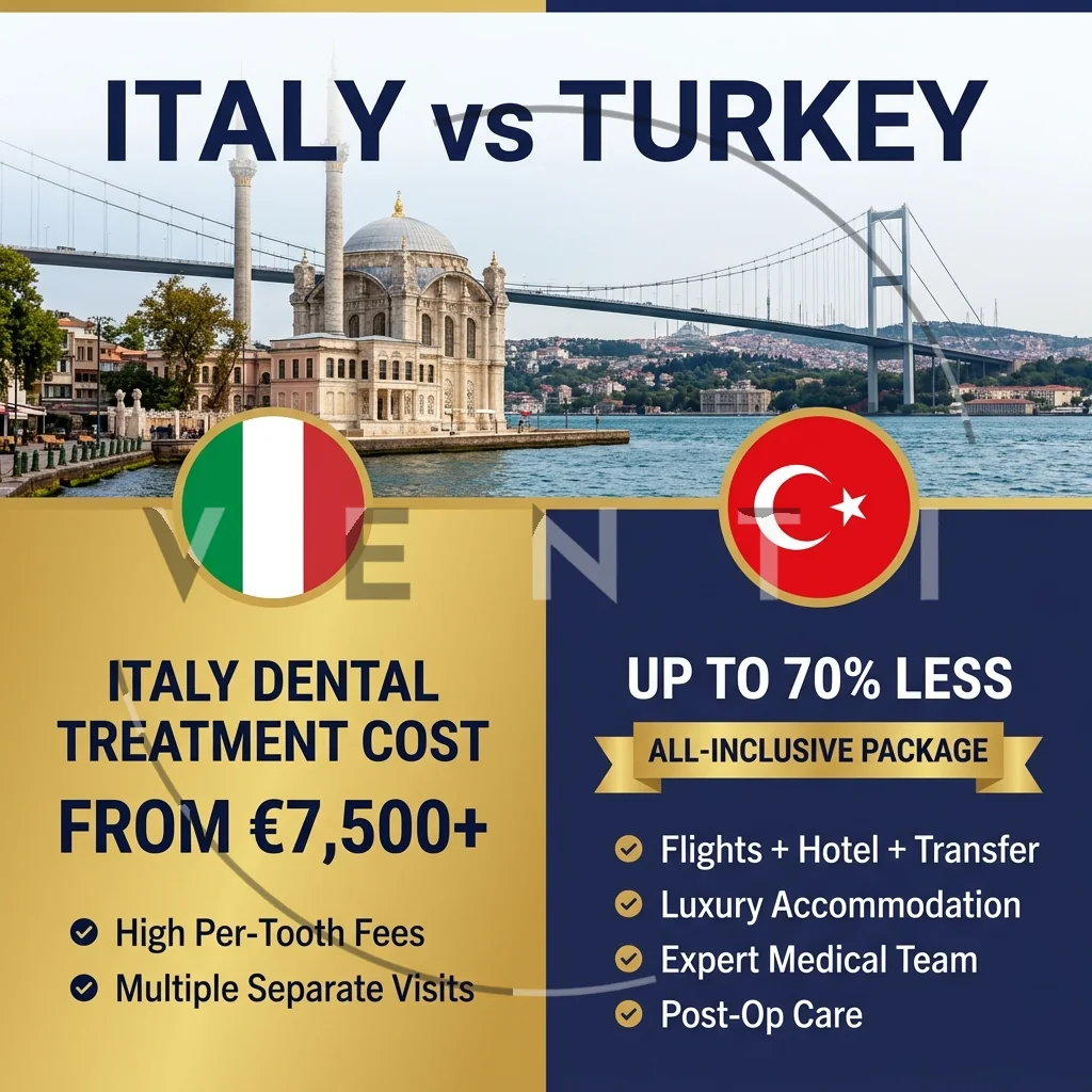 ITALY DENTAL cost vs Turkey — Venti