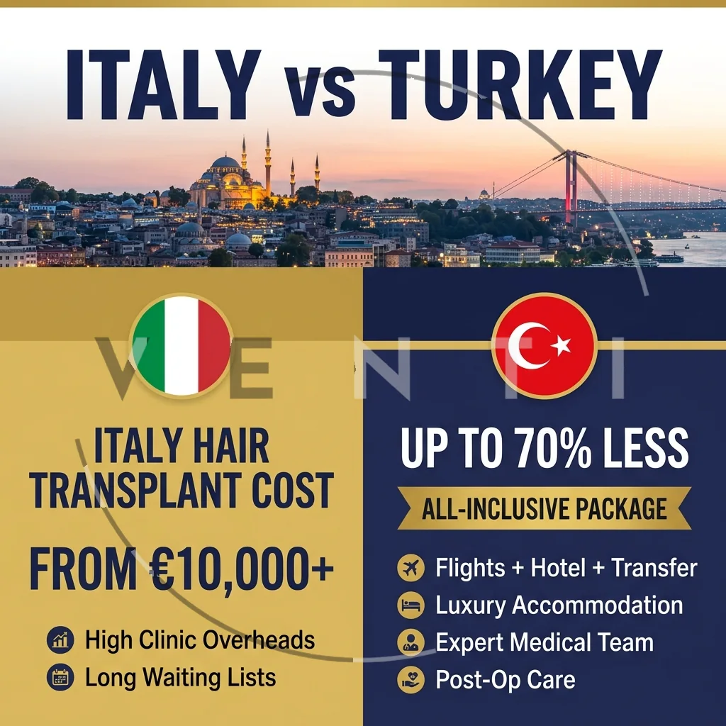 ITALY HAIR cost vs Turkey — Venti