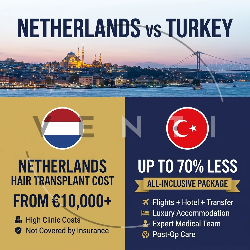 NETHERLANDS HAIR cost vs Turkey — Venti