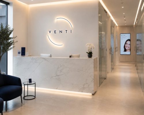 Venti Hair & Dental Center modern reception in Istanbul